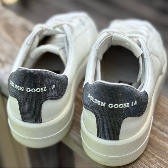 Golden Goose White and Black Sneakers - Picture 6 of 7